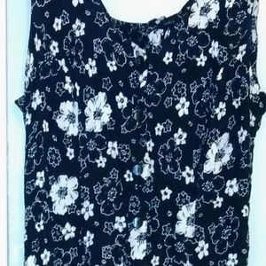 Dressbarn sleeveless button down black floral maxi dress size 16